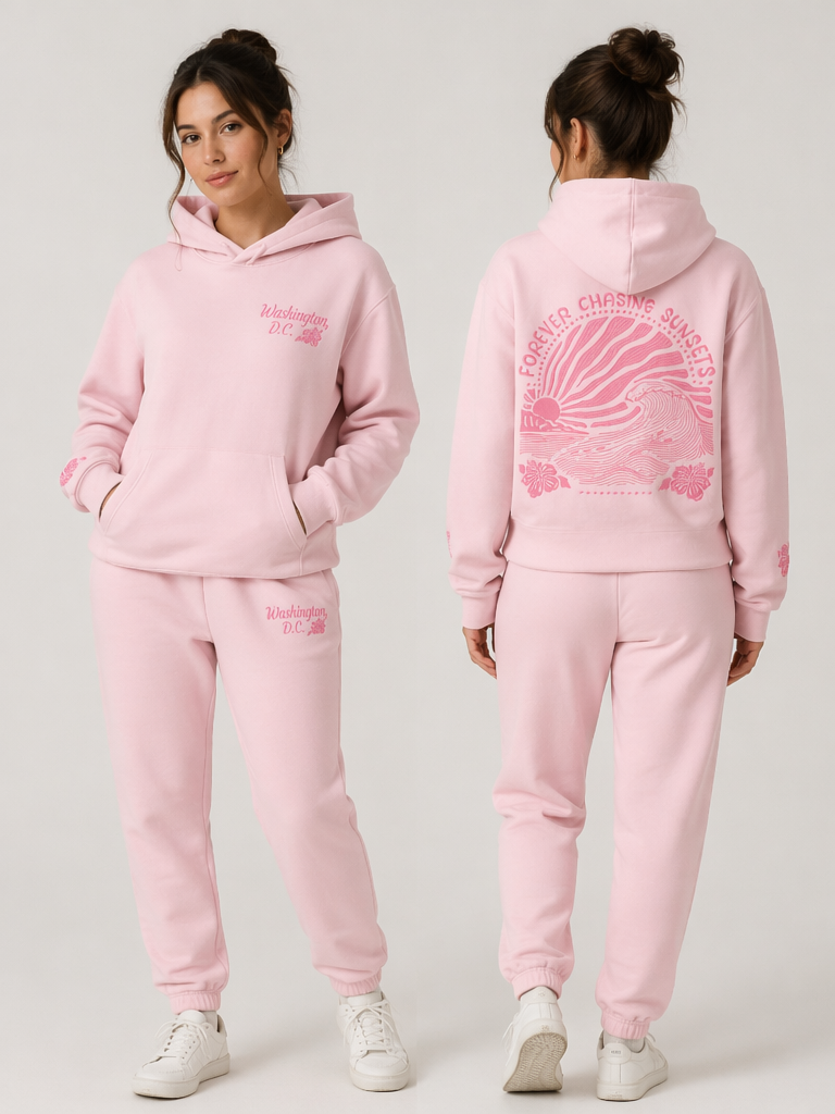 Washington DC Cherry Blossom Sunset Hoodie