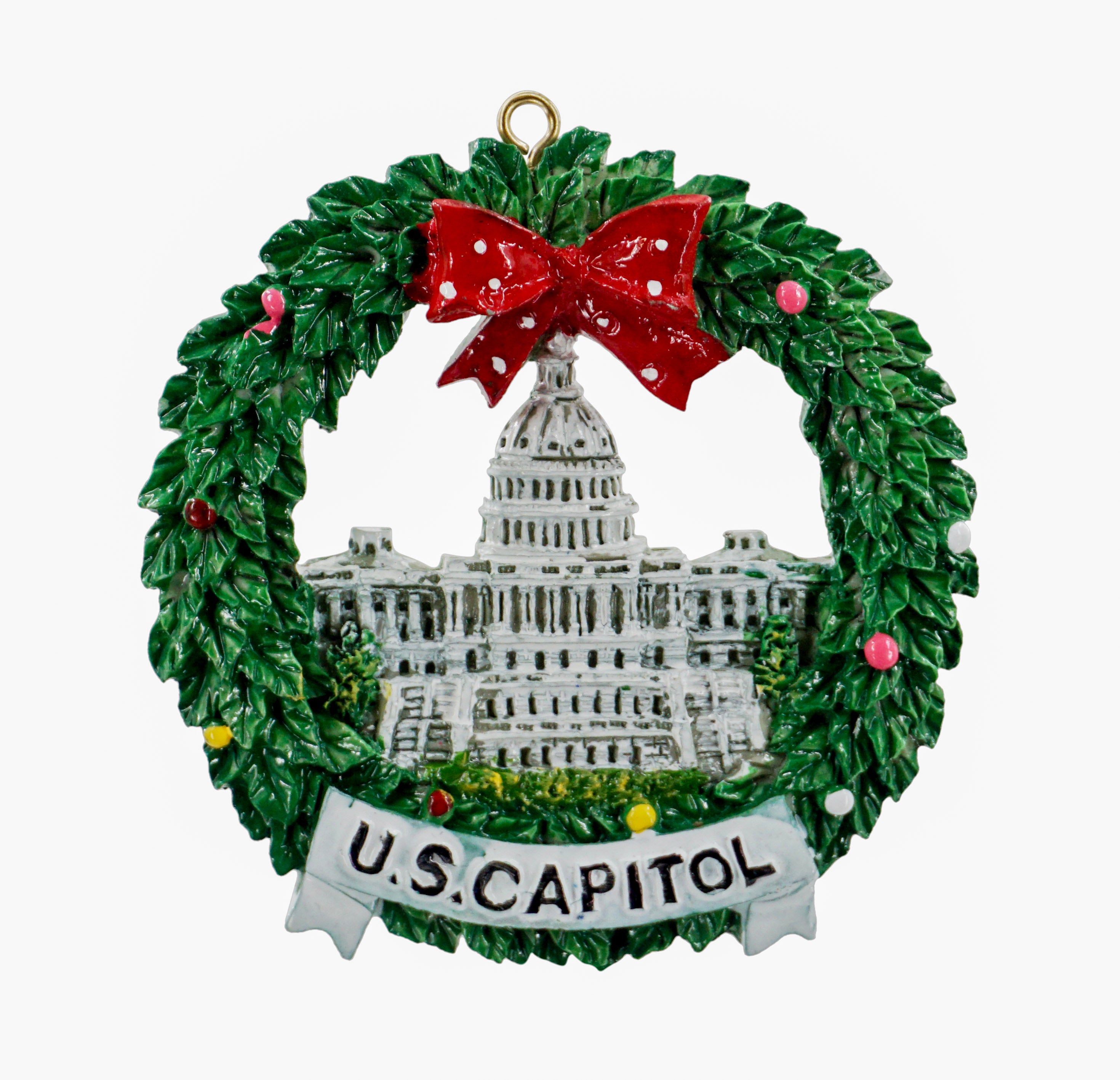 U.S. Capitol Wreath Ceramic Ornament