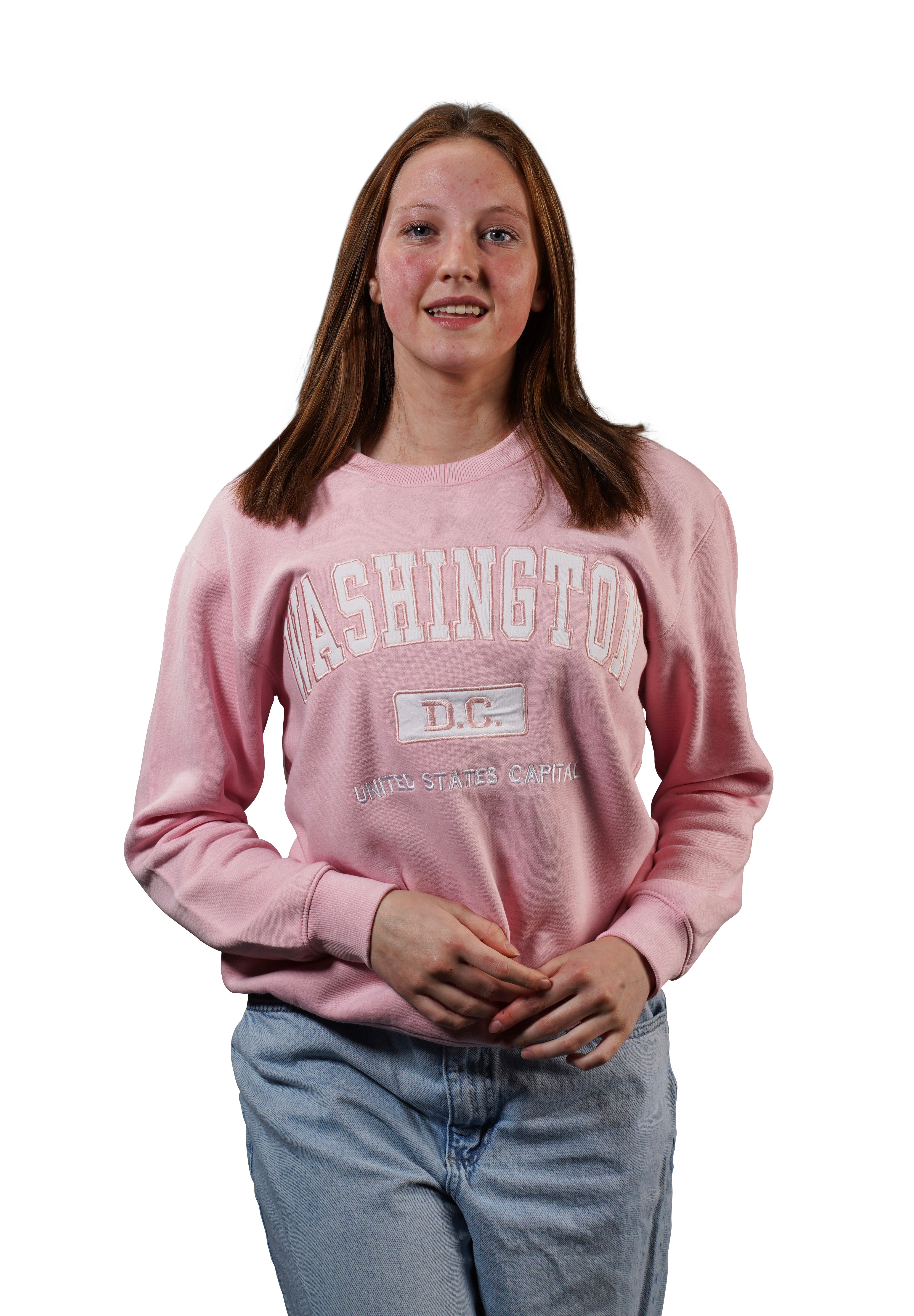 Washington DC United State Capital Embroidered Crewneck