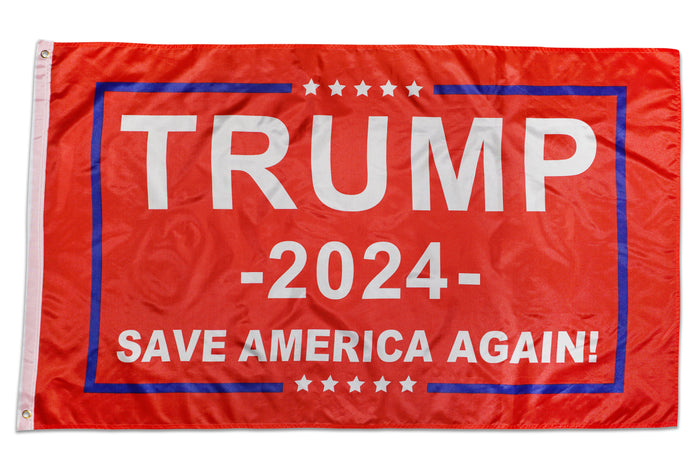 TRUMP 2024 SAVE AMERICA FLAG