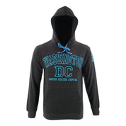 Washington DC Hoodie Big DC Outline Charcoal/Turquoise