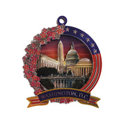 Washington DC Panoramic Cherry Blossom Wood Ornament