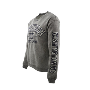 Washington DC Crewneck Nation's Capital Embroidered Gray