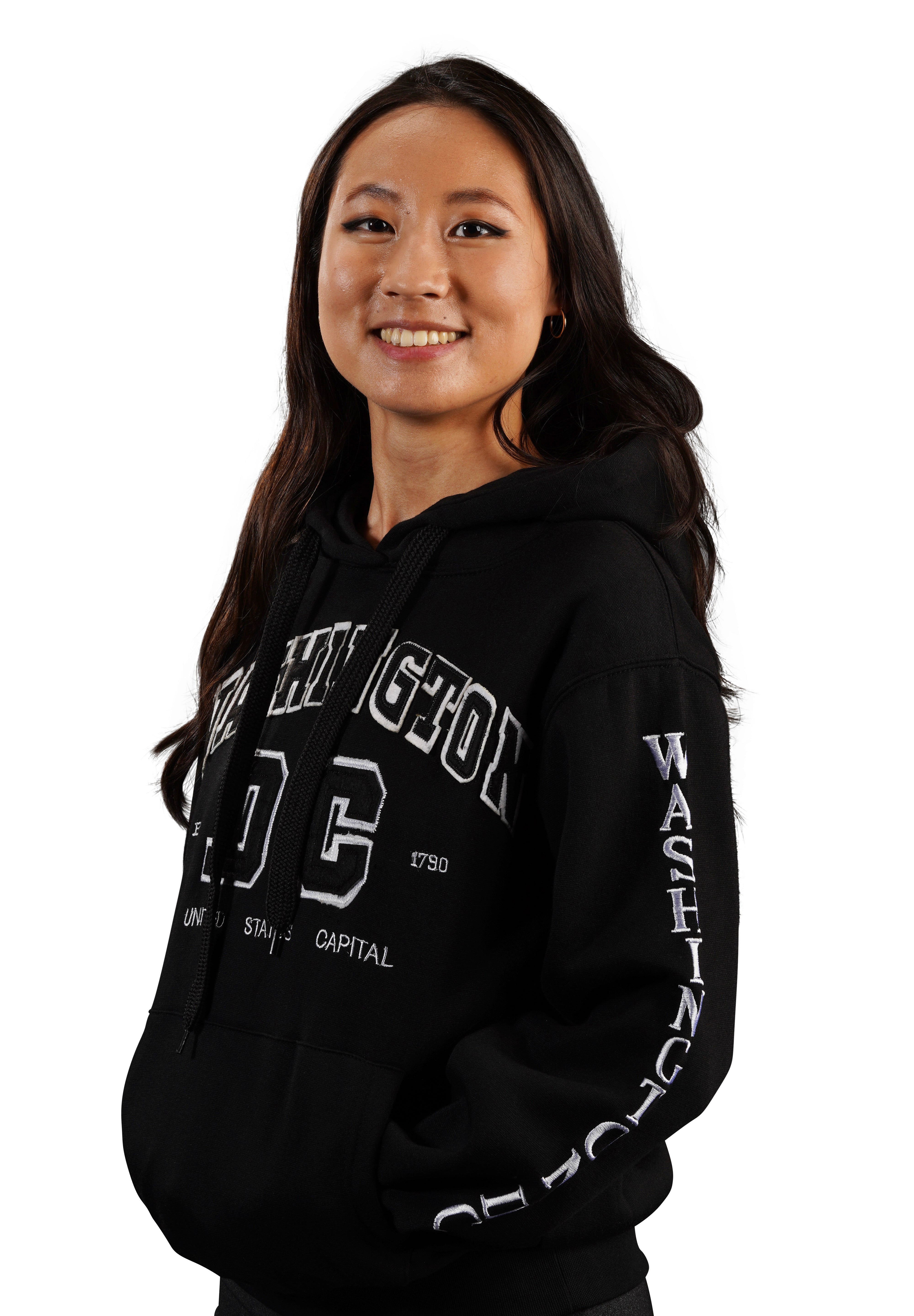 Washington DC Hoodie Big DC Black
