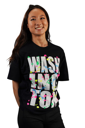 WASHINGTON D.C NEON SPLATTER T-SHIRT