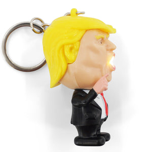 DONALD TRUMP LIGHT UP PLASTIC KEYCHAIN