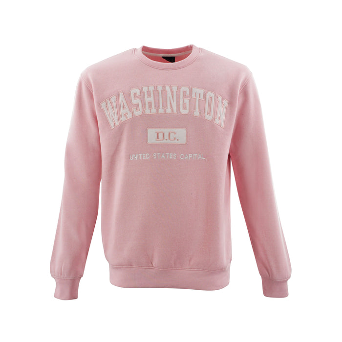 Washington DC Crewneck Embroidered Pink