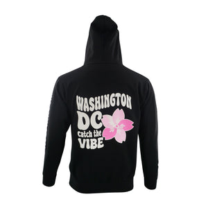 Washington DC Hoodie "Catch the Vibes" Black