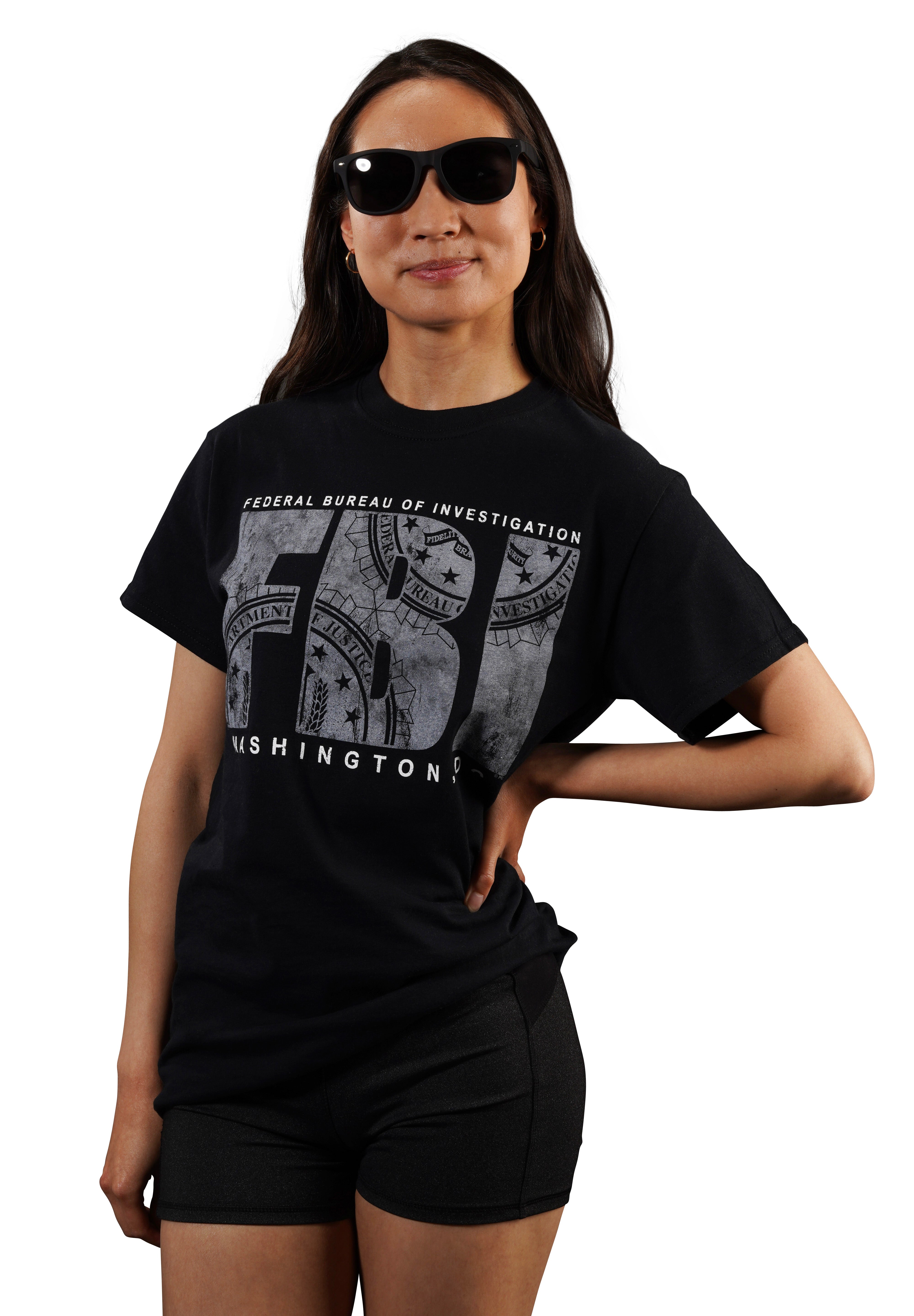 Washington DC FBI Logo Black T-Shirt