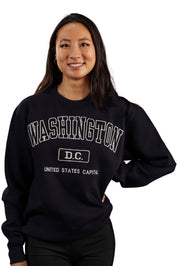 Washington DC United State Capital Embroidered Crewneck