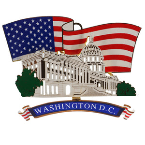 US Capitol With Flag 3D Metal Ornament