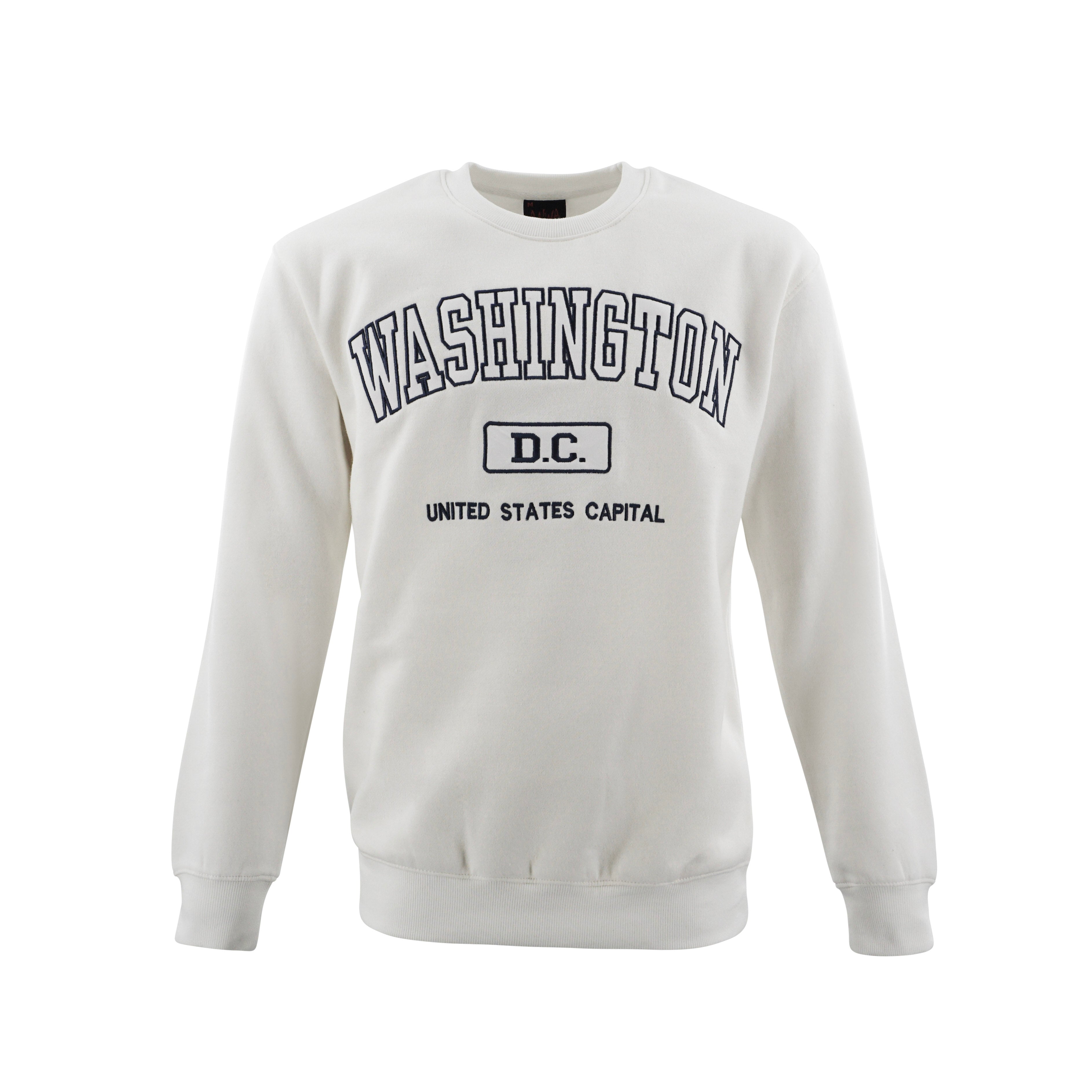 Washington DC United State Capital Embroidered Crewneck