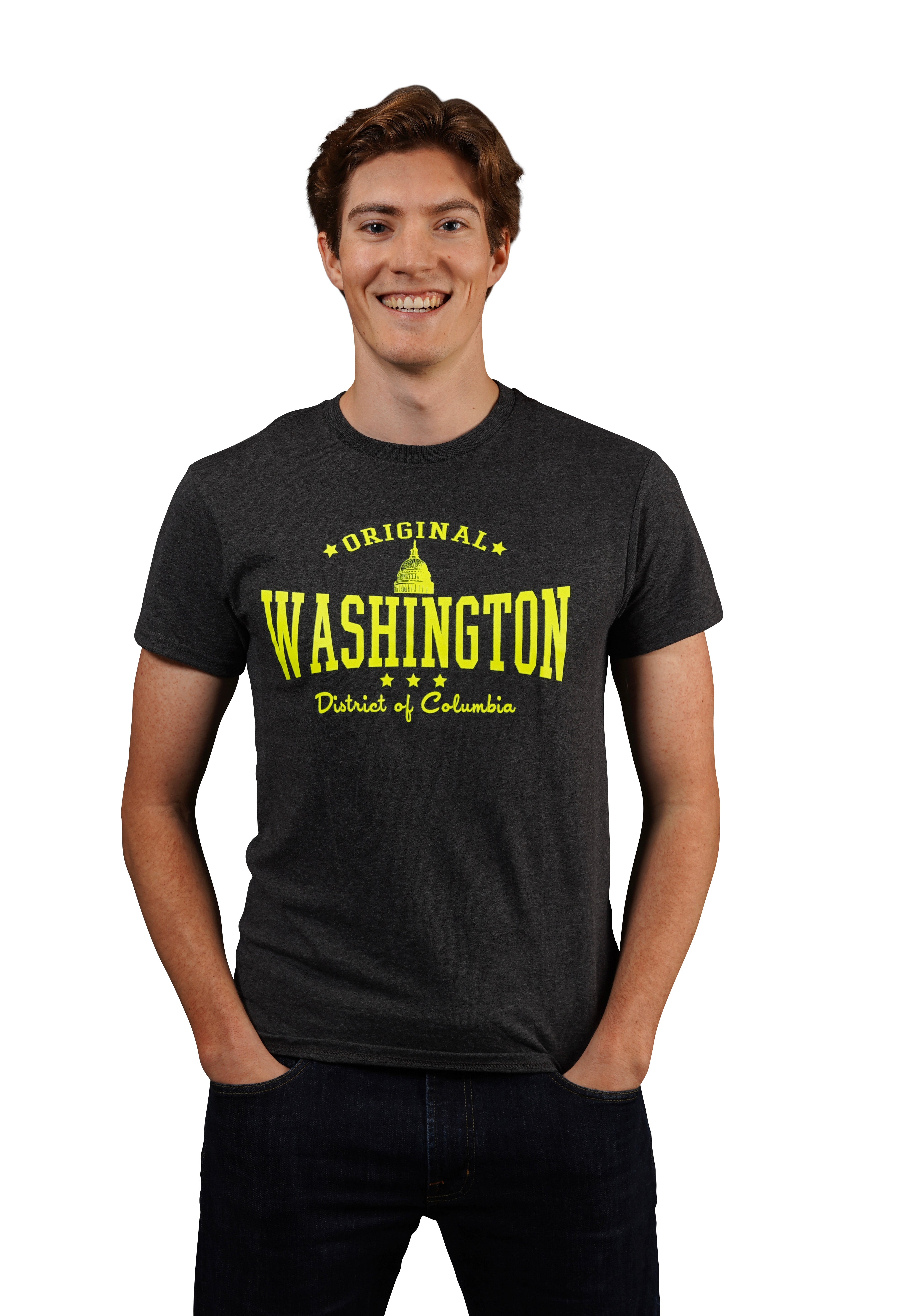 Neon Washington DC Charcoal T-Shirt