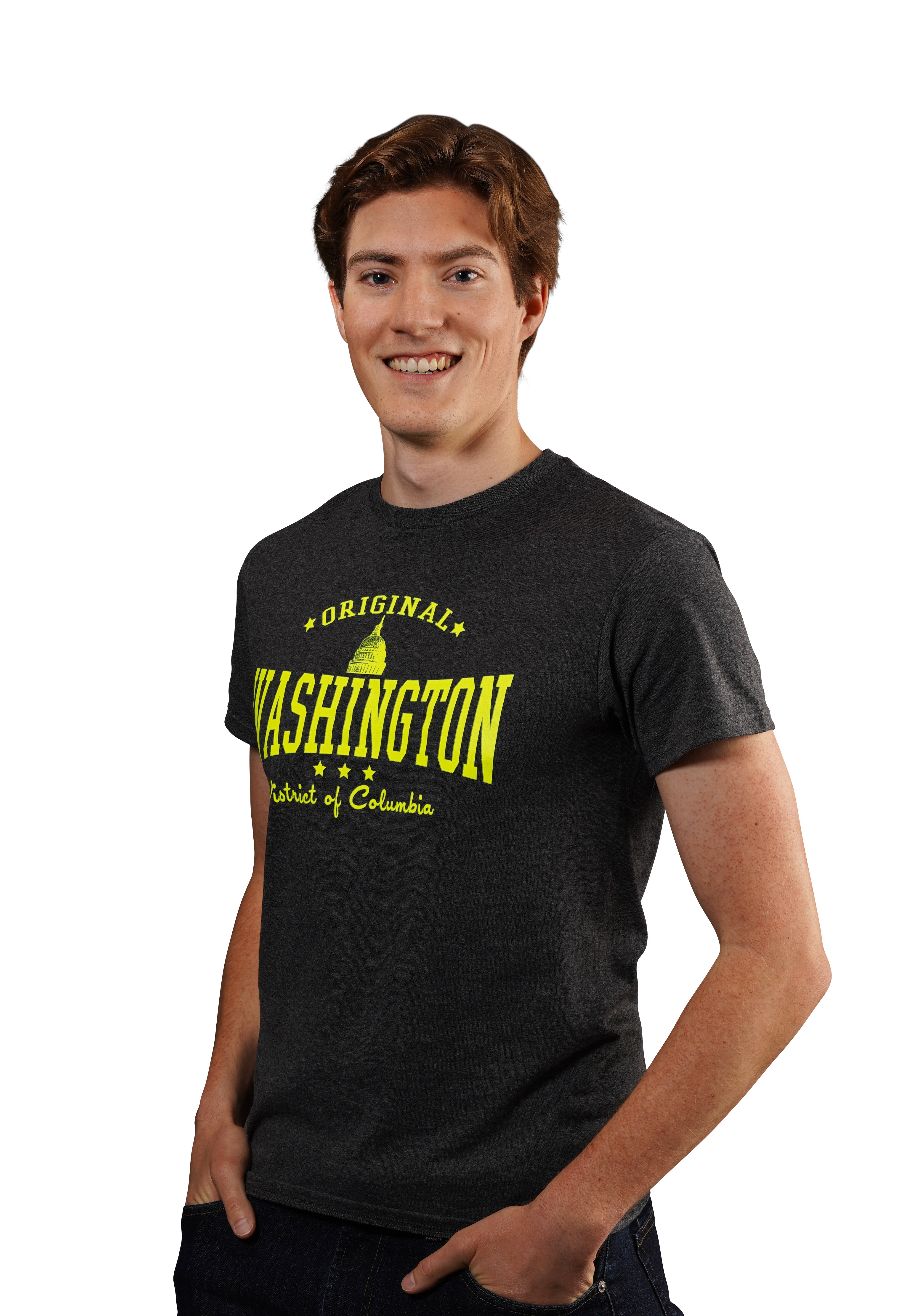 Neon Washington DC Charcoal T-Shirt