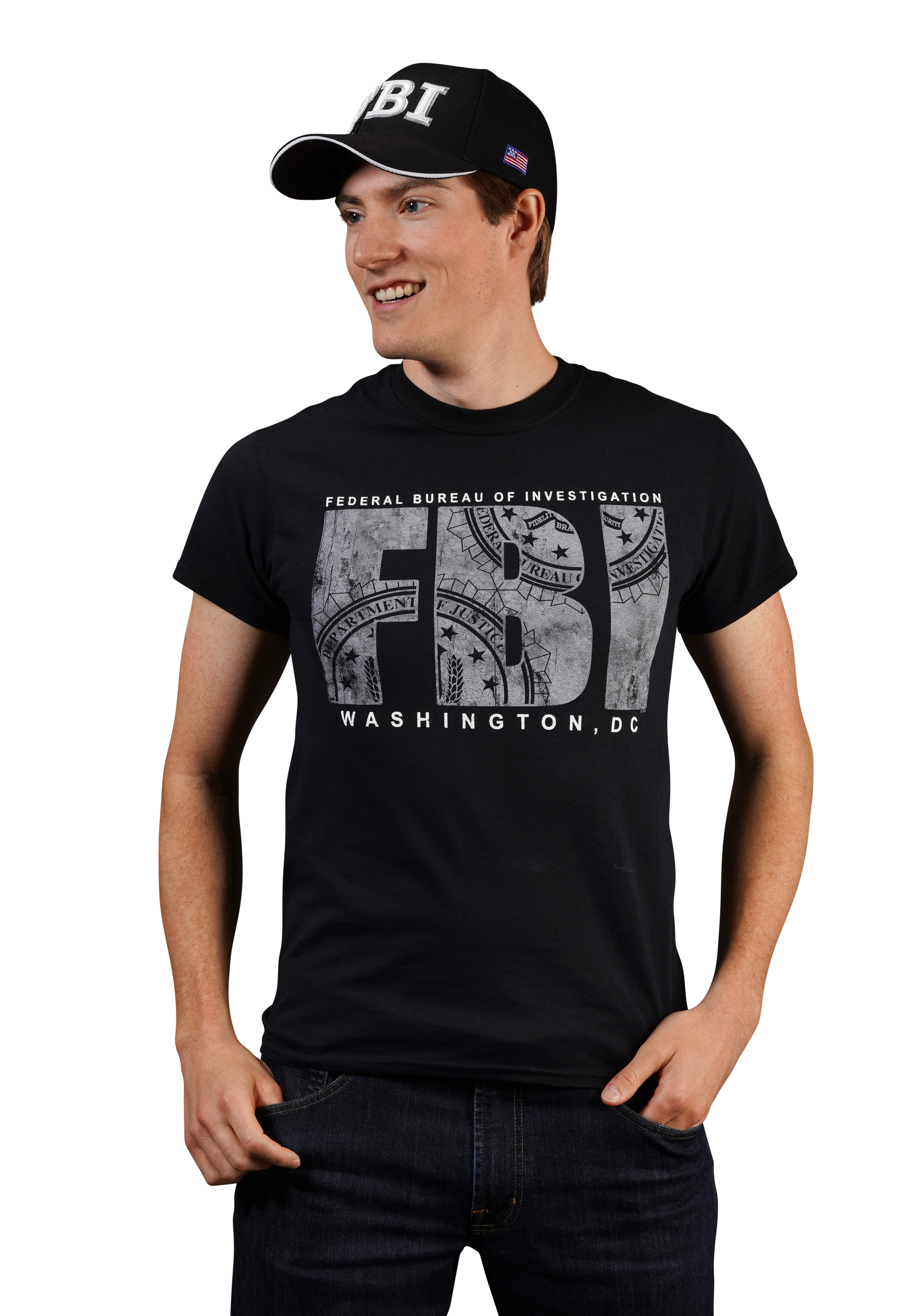 Washington DC FBI Logo Black T-Shirt