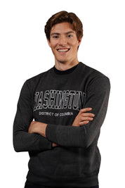Washington DC Crewneck Embroidered Charcoal