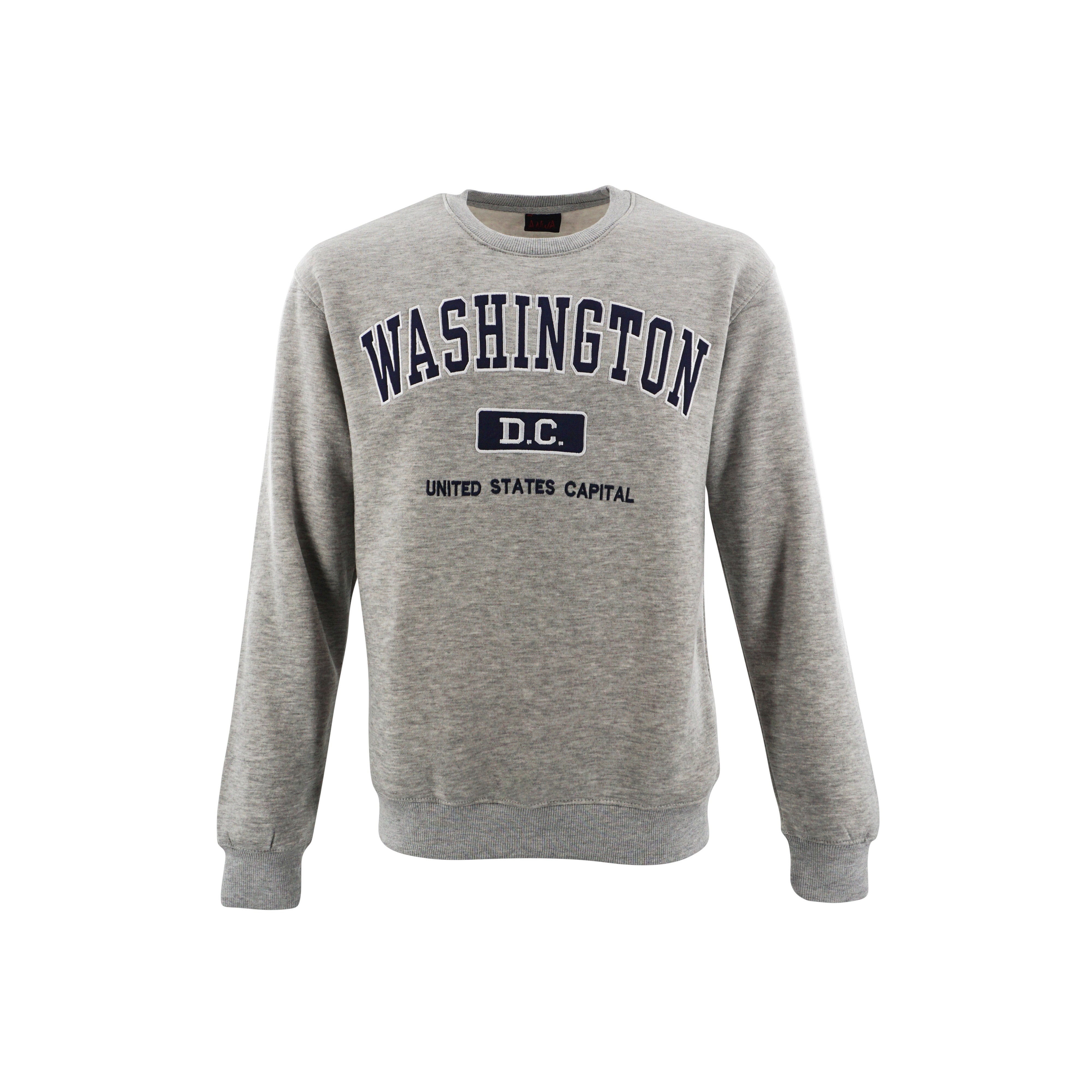 Washington DC United State Capital Embroidered Crewneck