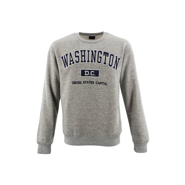 ADULT CREWNECK EMBROIDERY WASHINGTON DC GREY