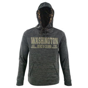 WASHINGTON DC HOODIE FULL CHEST EST 1790 BLACK