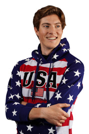Washington DC Hoodie USA American Flag/ Black&White