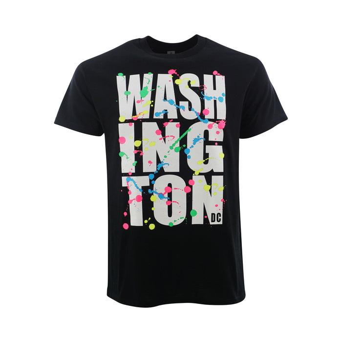 WASHINGTON D.C NEON SPLATTER T-SHIRT