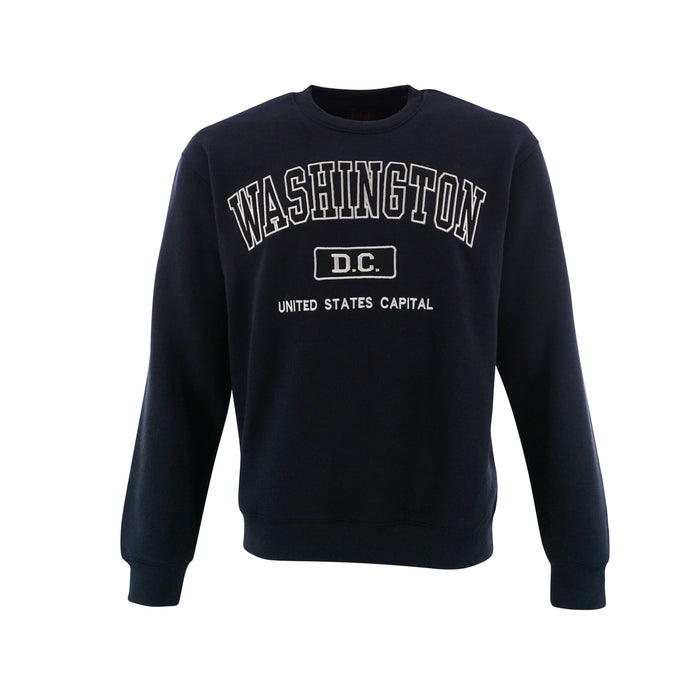 Washington DC Crewneck Embroidered Navy