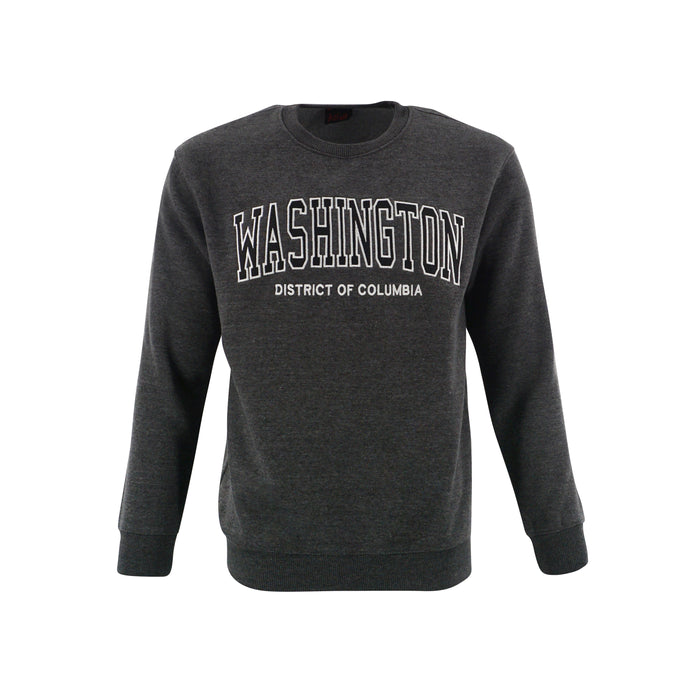 Washington DC Crewneck Embroidered Charcoal