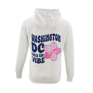 ADULT HOODIE VIBES FLOWER WHITE