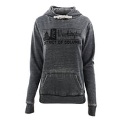 Washington DC Hoodie Vintage Washed Denim or Charcoal