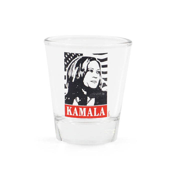 KAMALA BLACK&WHITE CLEAR SHOT GLASS