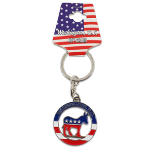 Democratic Metal Keychain