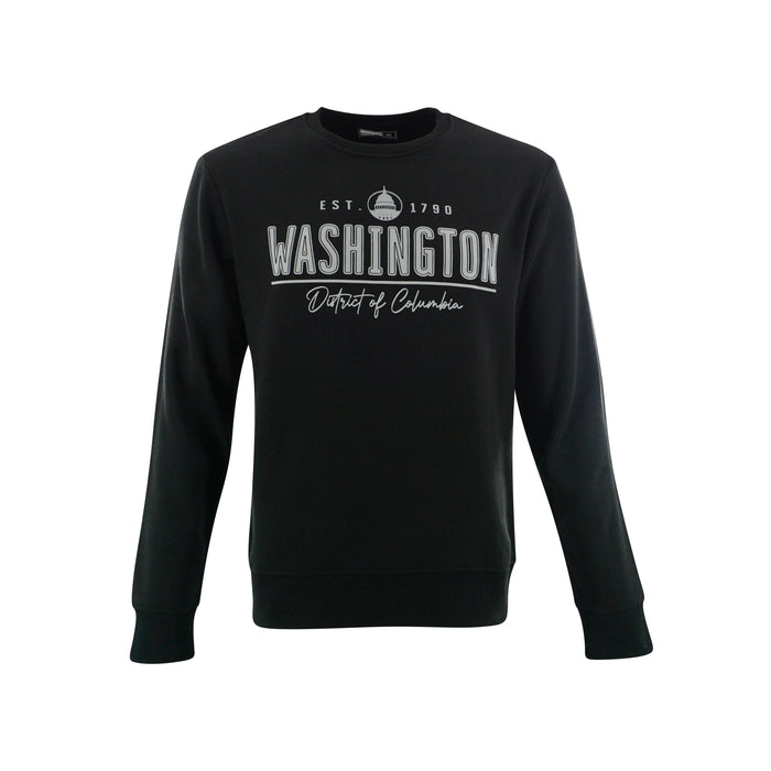 ADULT CREWNECK S.SHIRT CAPITOL BLACK