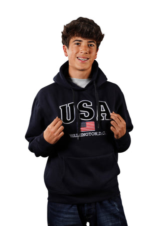 Washington DC Hoodie Big USA Navy