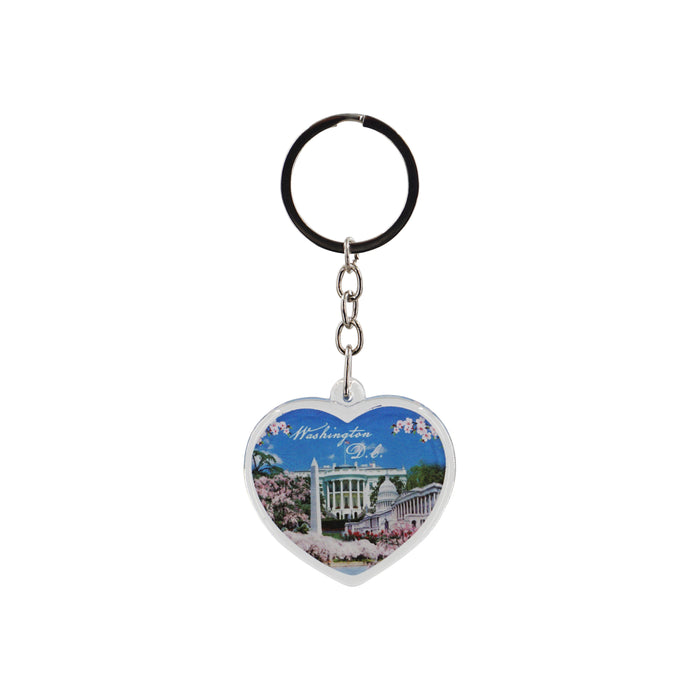 Cherry Blossom Washington D.C Lucite Keychain