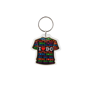 I Heart D.C Multi-colors Lucite Keychain