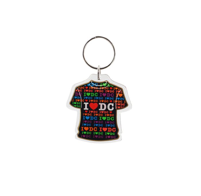I Heart D.C Multi-colors Lucite Keychain