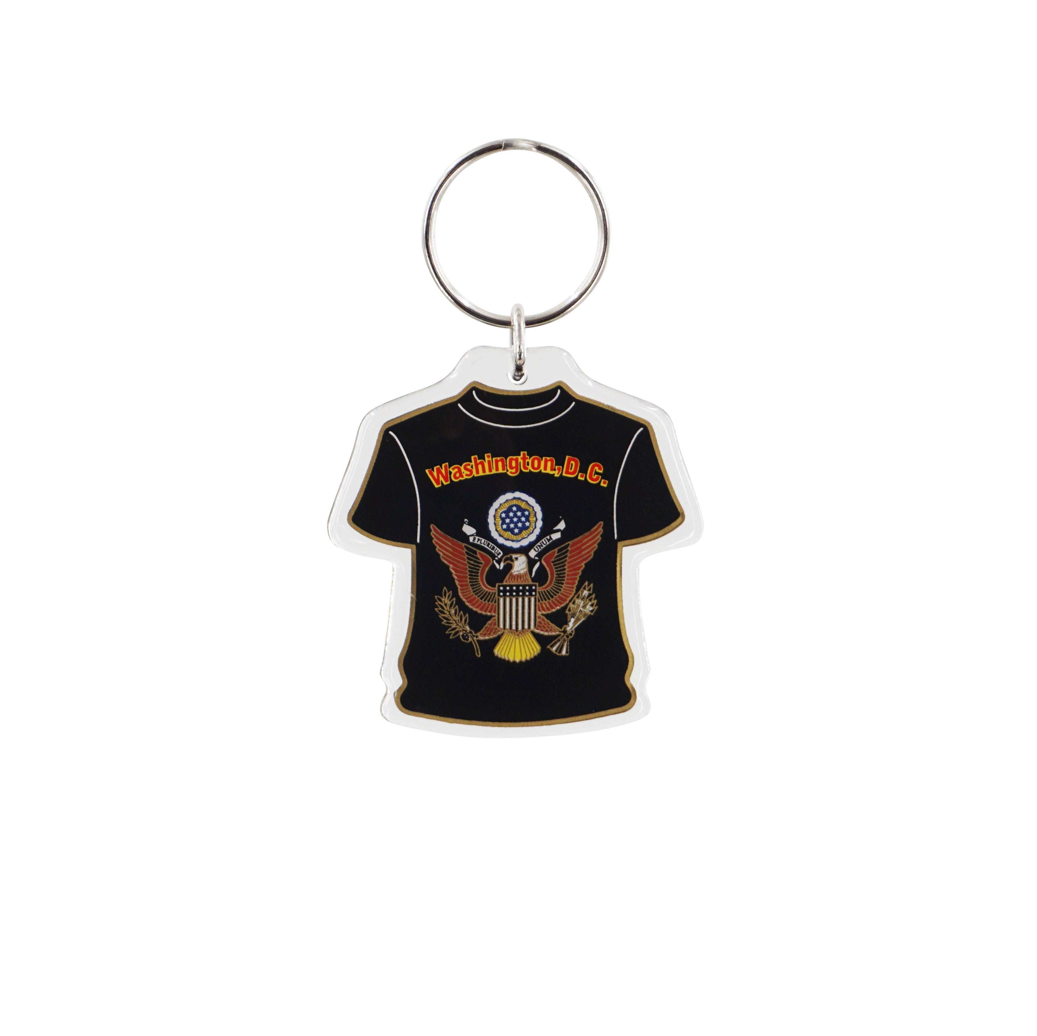 Washington DC SEAL Black Lucite Keychain