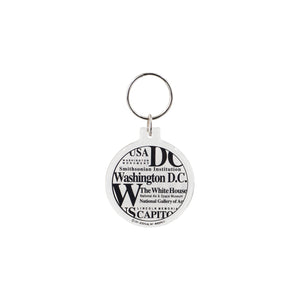 Washington D.C Circle Lucite Key Chain