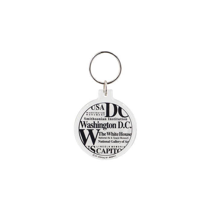 Washington D.C Circle Lucite Key Chain