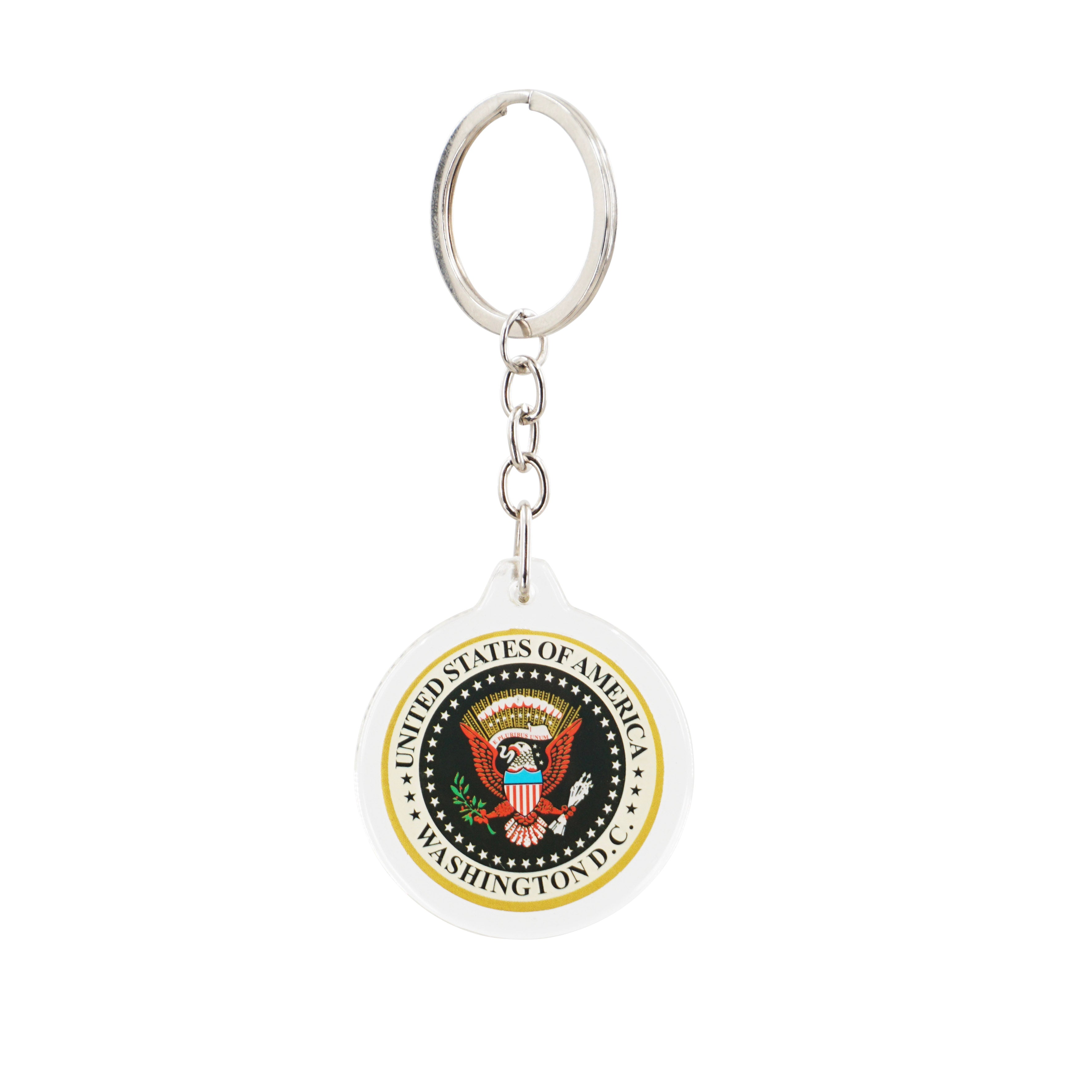 Keychain with the Seal of the United States on a white background