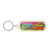 Washington DC Cherry Blossom Oval Lucite Keychain