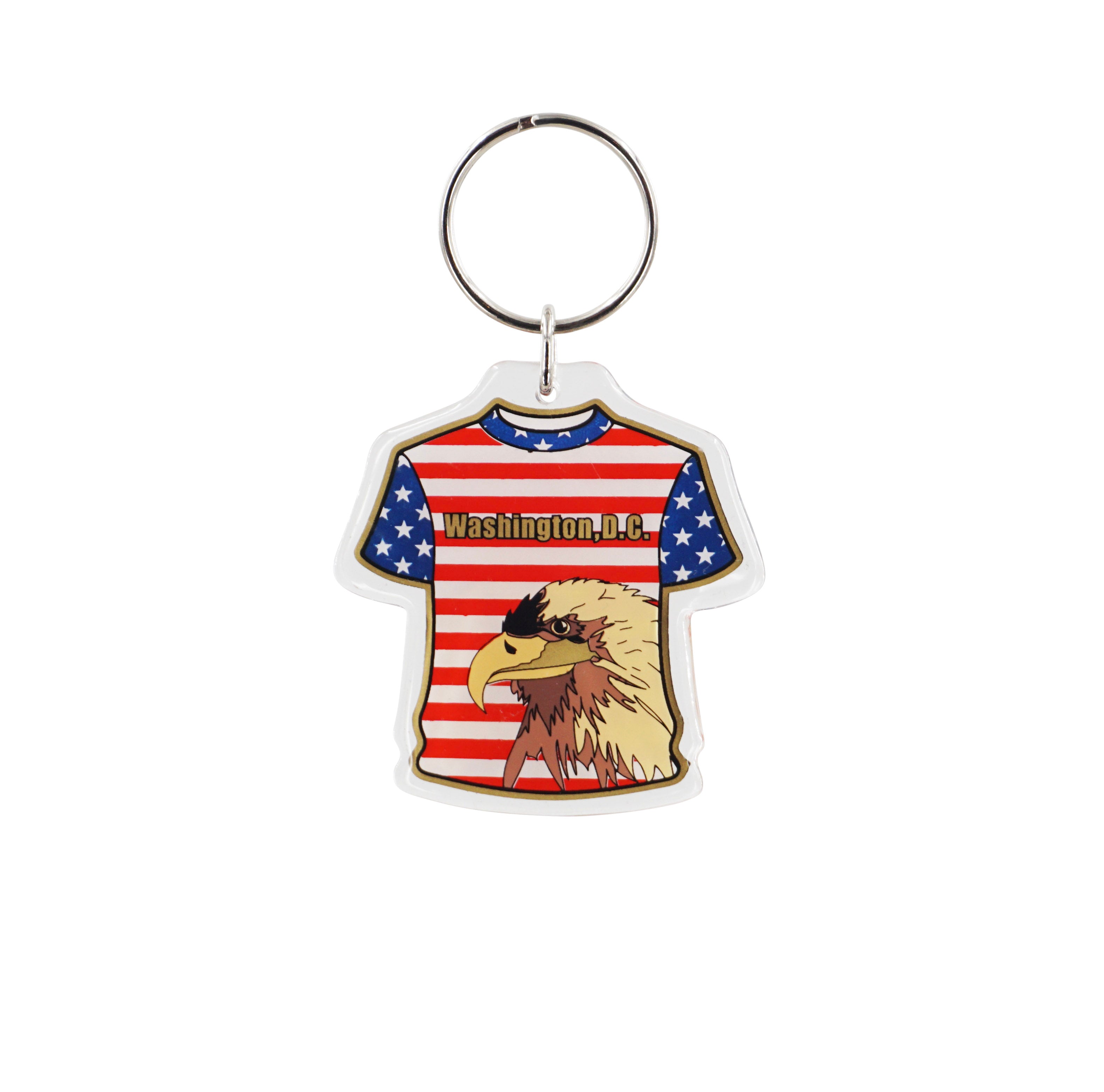 American Eagle USA Flag Lucite Keychain