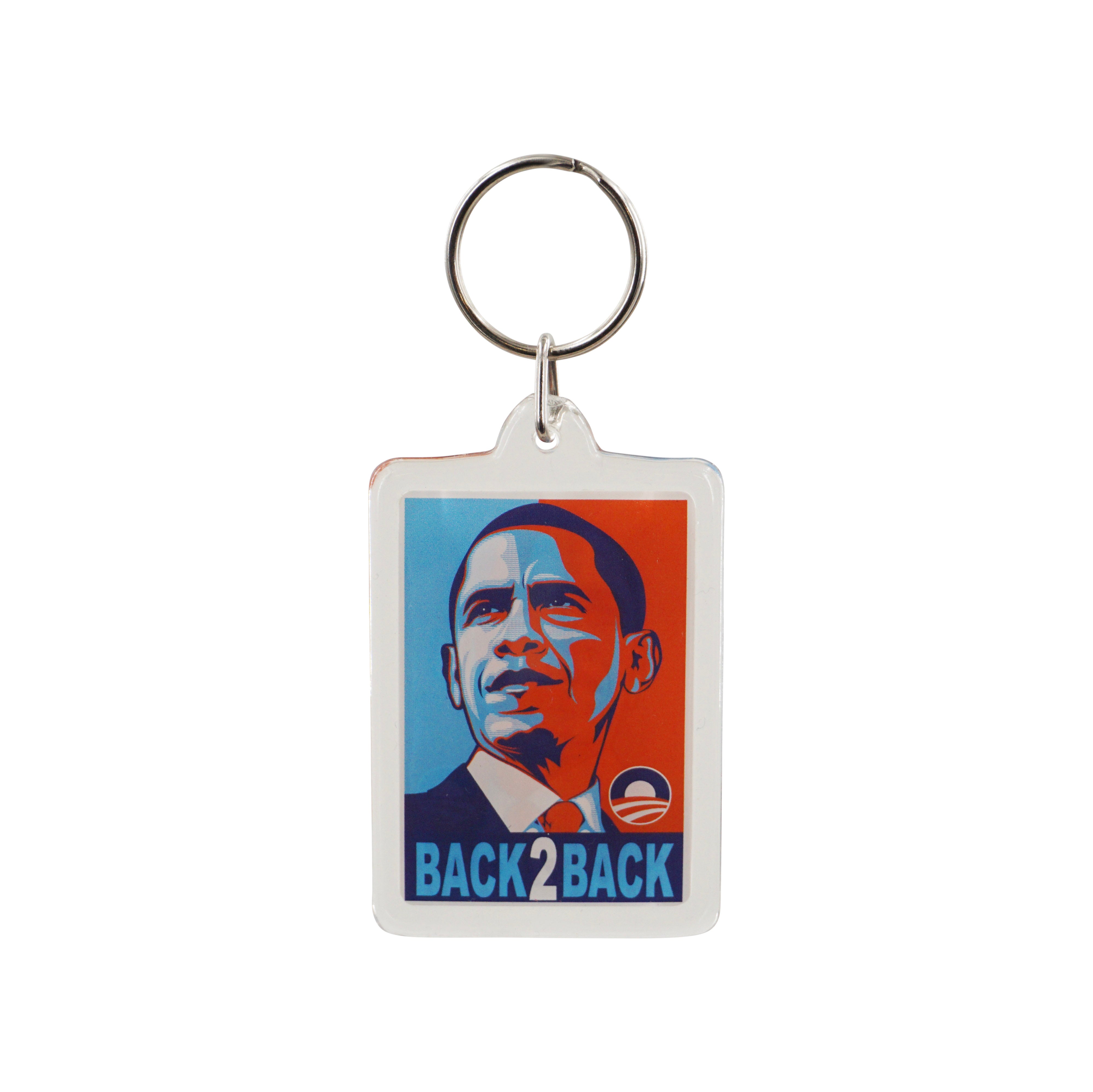 Barack Obama Back to Back Lucite Keychain