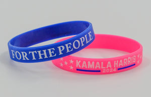 KAMALA HARRIS RUBBER BRACELET PINK/ROYAL BLUE