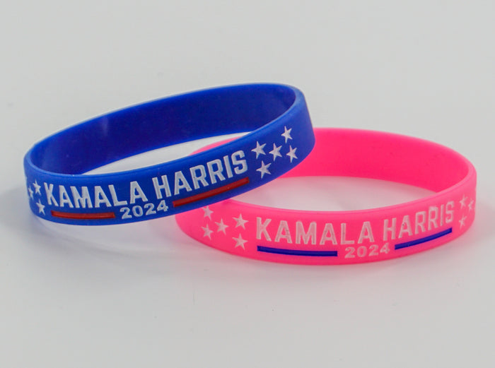 KAMALA HARRIS RUBBER BRACELET PINK/ROYAL BLUE