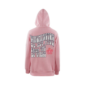 Washington DC Hoodie "Catch the Vibes" Pink