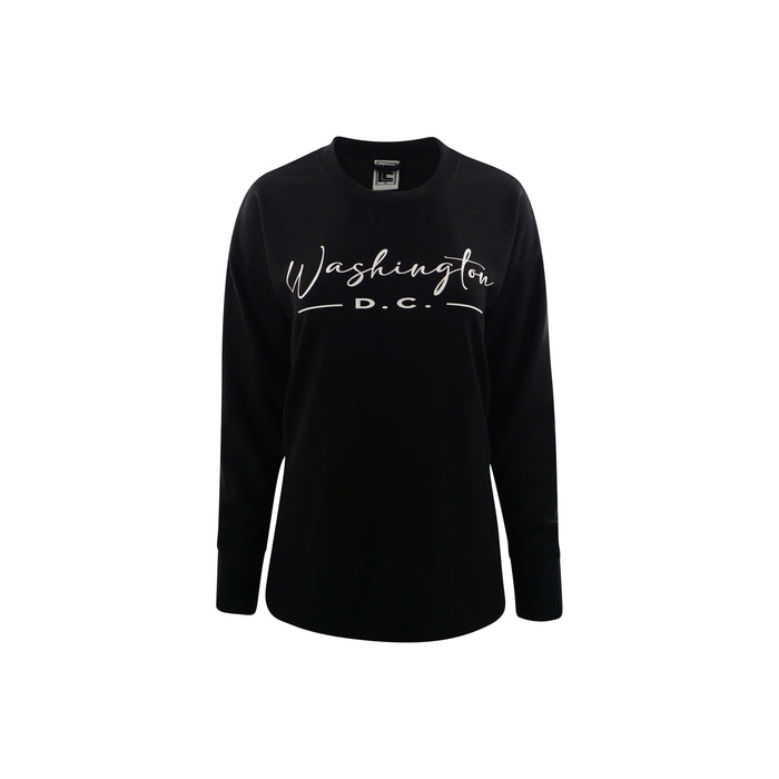 Washington DC Crewneck Ladies Modal Spandex Black