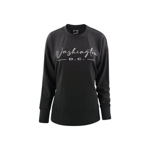 Washington DC Crewneck Ladies Modal Spandex Charcoal