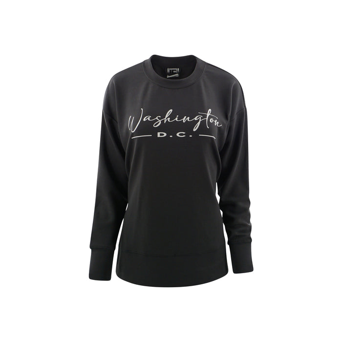 Washington DC Crewneck Ladies Modal Spandex Charcoal