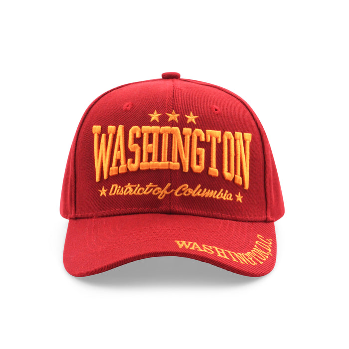 Authentic Washington DC Baseball Cap Burgundy and Gold